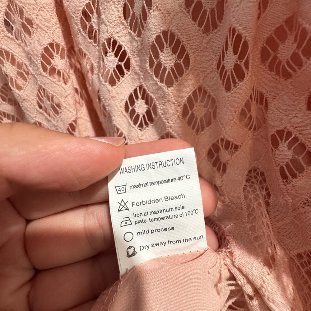 Peach Lace Wedding Dress - Picture 6 of 9